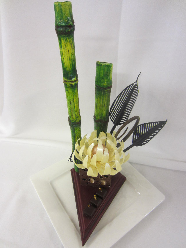 Chocolate Sculpture In room dining amenity Bamboo