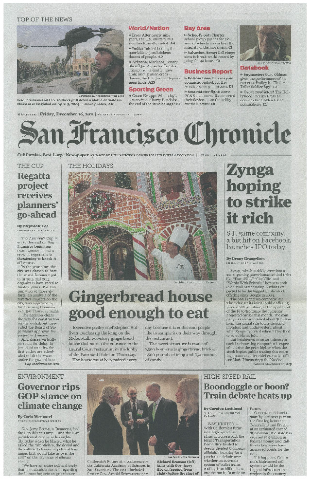 SF_Chronicle_12-17-11 Fairmont Gingerbread House